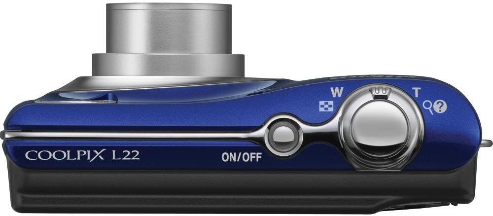 Nikon Coolpix L22 12 MP Digital Camera with 3.6x Optical Zoom and 3.0-Inch LCD (Blue)