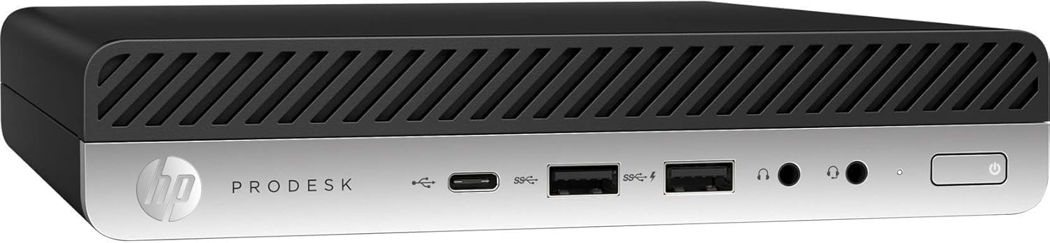 HP ProDesk 600 G4 Mini Desktop Computer with 24' Monitor, Intel Core i5-8500T 3.5GHz, 8GB RAM, 256GB SSD, Keyboard and Mouse, USB-C, WiFi & BT, Windows 11 Pro (Renewed)