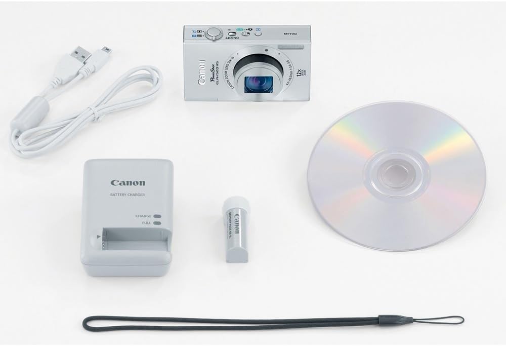 Canon PowerShot ELPH 520 HS 10.1 MP CMOS Digital Camera with 12x Ultra Wide-Angle Optical Image Stabilized Zoom Lens and Full 1080p HD Video (Silver)