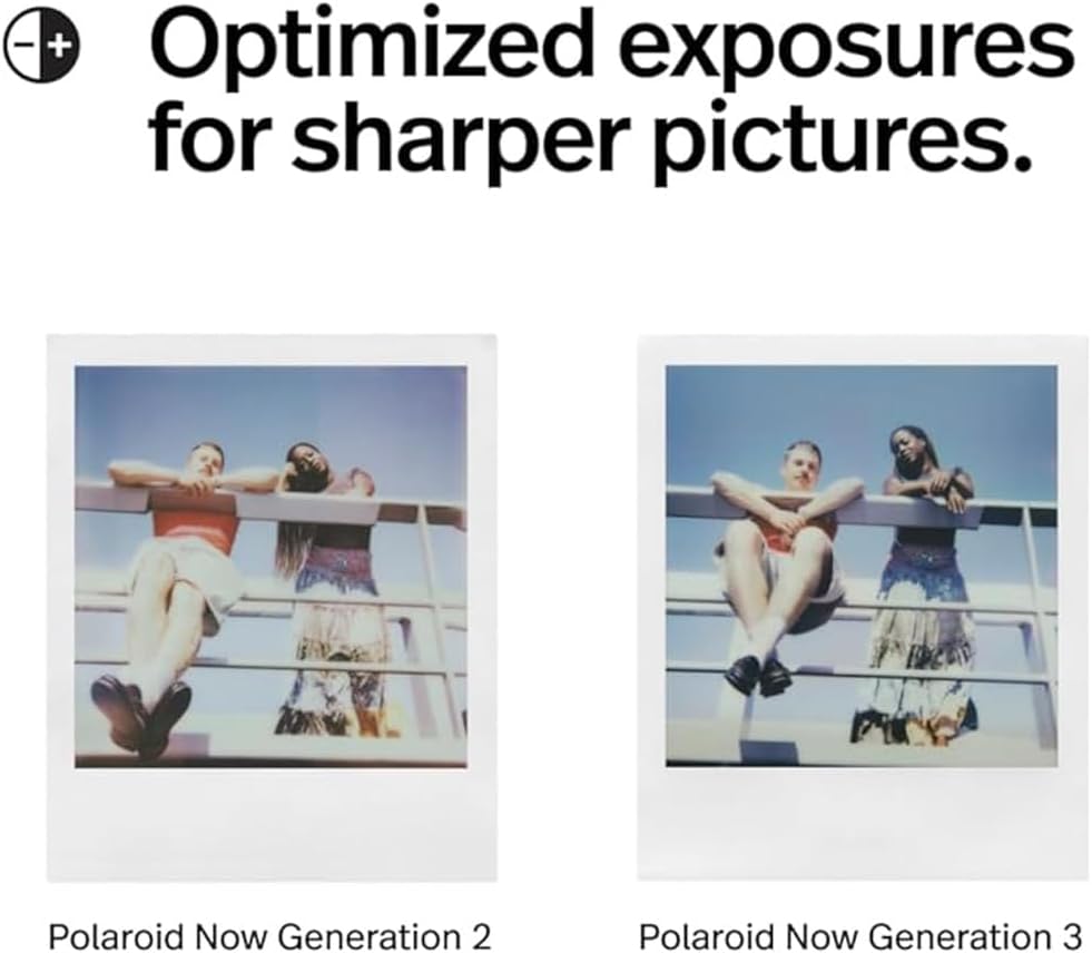 Polaroid Now 3rd Generation i-Type Instant Film Camera with 16 Color Film Photos, Yellow, with Signature Series Power Bundle