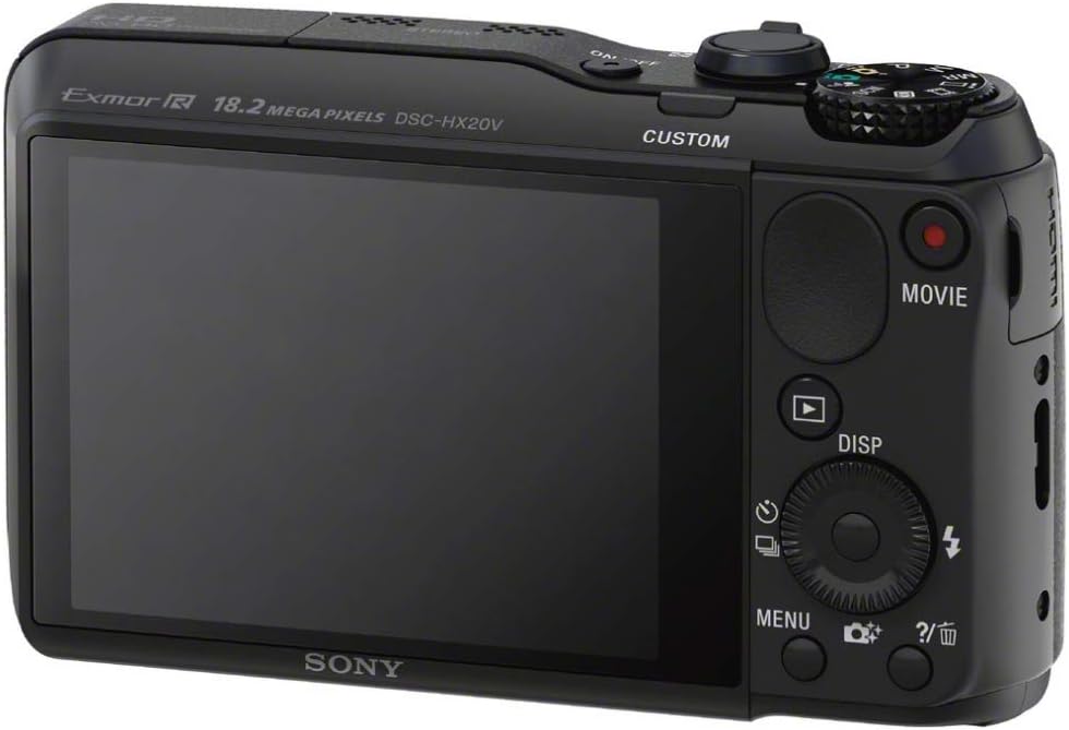 Sony Cyber-shot DSC-HX20V 18.2 MP Exmor R CMOS Digital Camera with 20x Optical Zoom and 3.0-inch LCD (Black) (2012 Model)