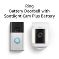 Ring Battery Doorbell with Ring Spotlight Cam Plus Battery (White)