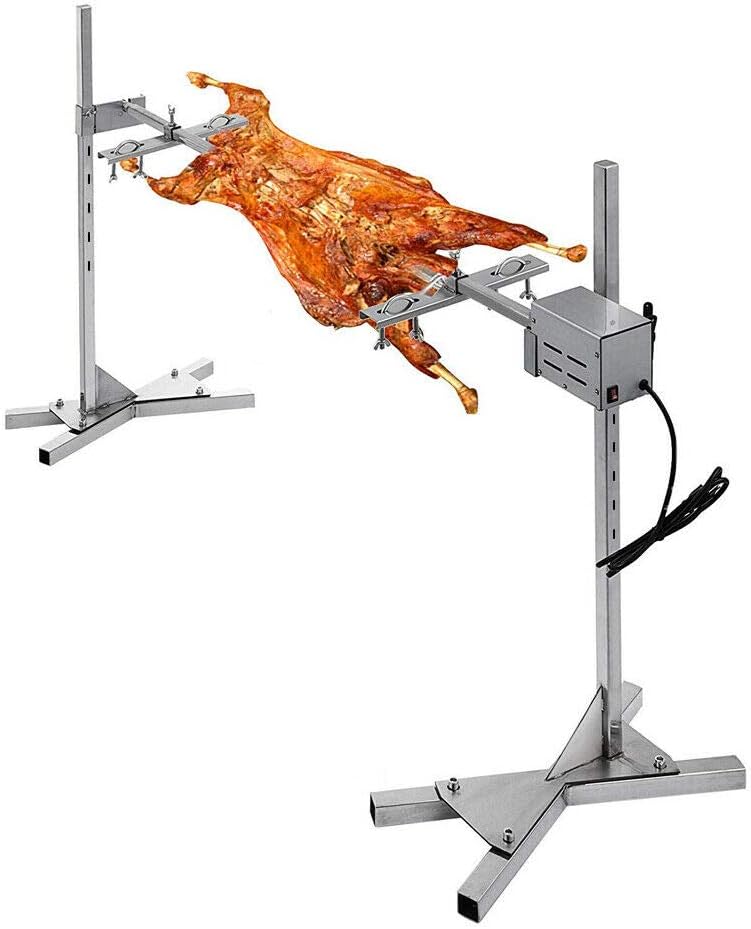 BBQ Grill Rotisserie Kit Up to 70lb Pig Spit Rotisserie Grill Heavy Duty for Pig Rotisserie Hog Lamb Outdoor Party Campfire Barbecue