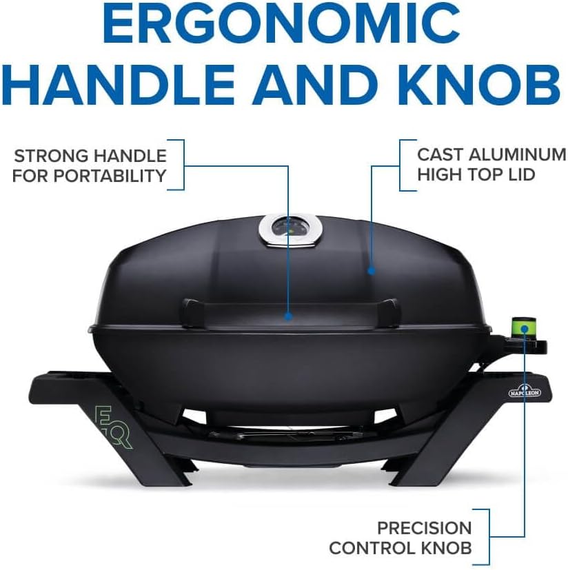 Napoleon TravelQ PRO285E Portable Electric Grill, Black, Tailgating, Camping, and Small Outdoor Spaces