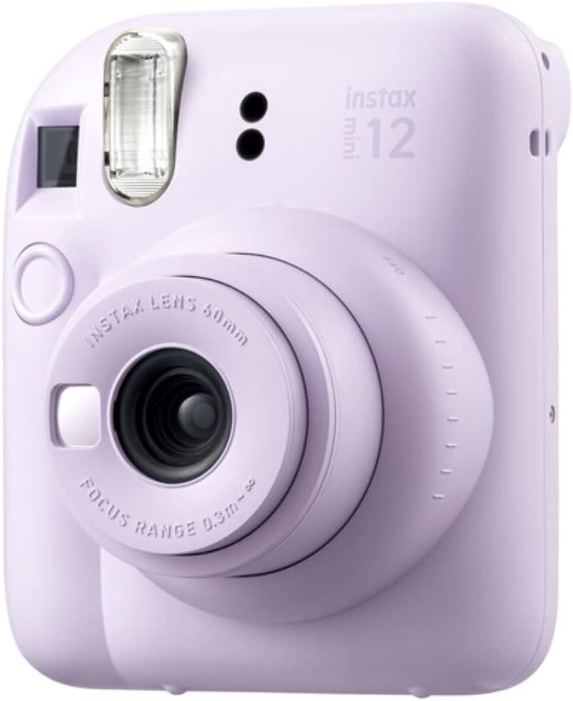 FUJIFILM INSTAX Mini 12 Instant Film Camera | Lilac Purple Bundled with INSTAX Mini Instant Film |40 Exposures + Instax Accessory Bundle + AA Batteries + Cleaning Cloth (10 Items)