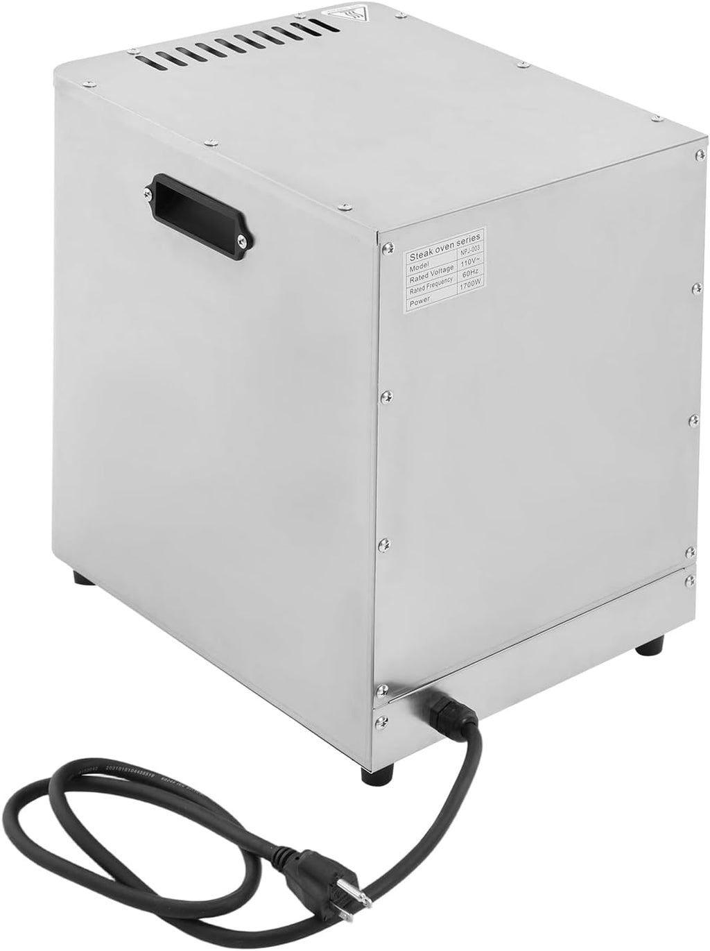 Electric Steak Broiler Steakhouse Grill 30-1500°F Portable Electric Broiler Stainless Steel Steak Cooker Tabletop Steak Grill for BBQ Burgers Fish Meat Seafood Veggies,1700W (Silver)
