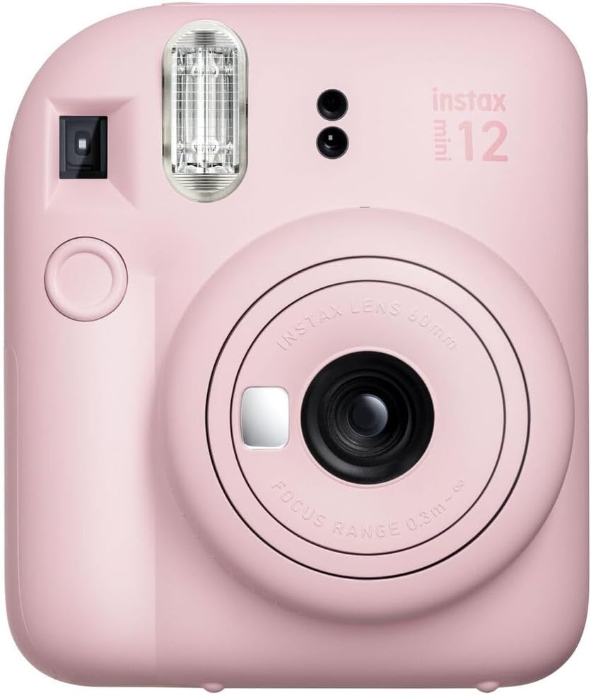 Fujifilm Instax Mini 12 Instant Camera Blossom Pink Bundle – Includes 40-Sheets Instax Mini Film, Protective Case, and Mini Photo Album