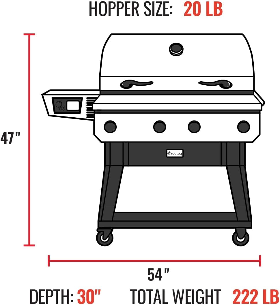 recteq X-Fire Pro 825 Wood Pellet Smoker Grill, Wi-Fi Electric Pellet Grills, Dual Cooking Modes for Hot and Fast + Low and Slow Cooking (Grill + Basics Bundle)