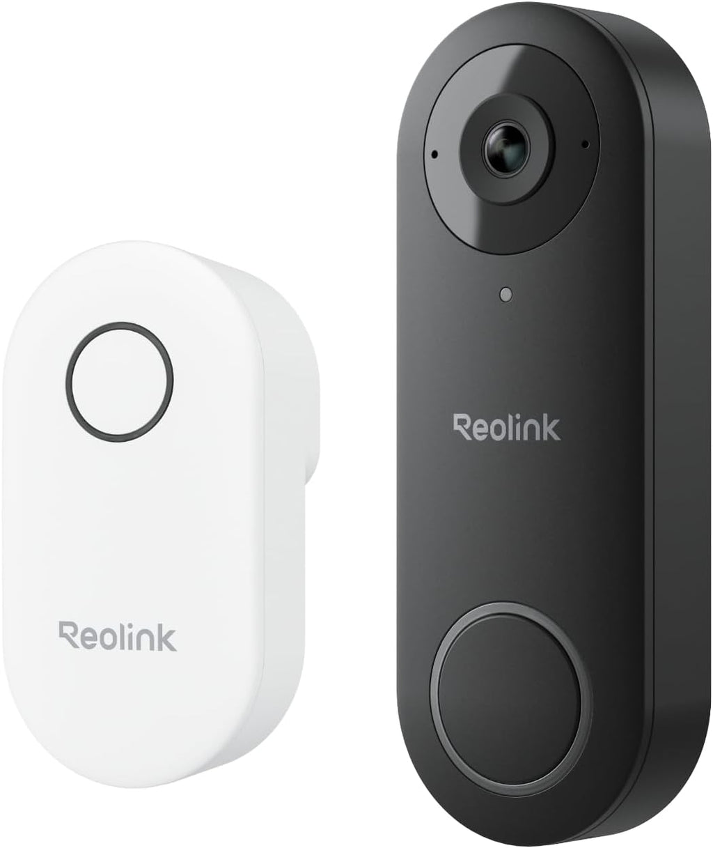 REOLINK Video Doorbell WiFi Camera - Wired 2K Outdoor, 5G&2.4G WiFi, 4:3 Wide View Angle, Smart Detection, Local Storage, No Subscription Front Door Home Security, Customized Reolink Chime