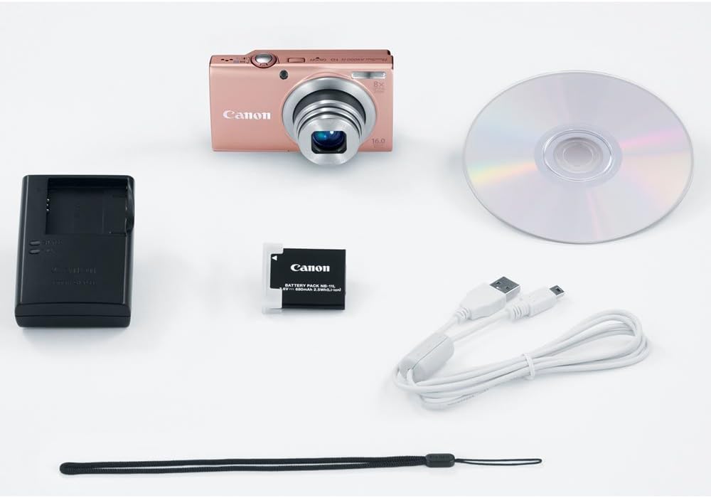 Canon PowerShot A4000 is 16.0 MP Digital Camera with 8X Optical Image Stabilized Zoom 28mm Wide-Angle Lens with 720p HD Video Recording and 3.0-Inch LCD (Pink)