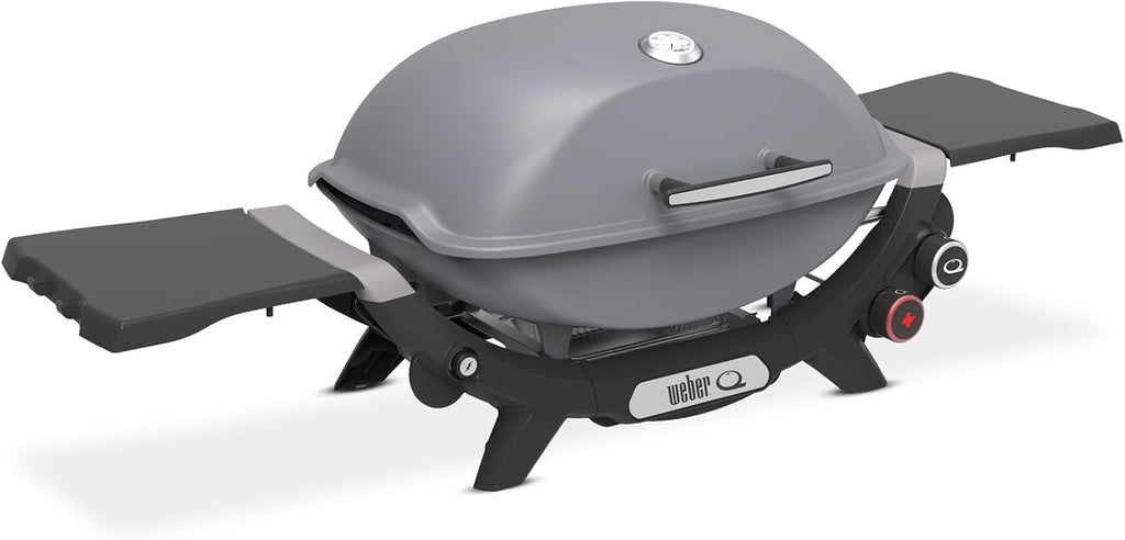 Weber Q 2800N+ Liquid Propane Portable Grill, Smoke Grey – Wide 250°–700°F Temp Range with Plus Burner for Searing, Low‑Temp Roasting & High-Dome Lid for Travel & Camping