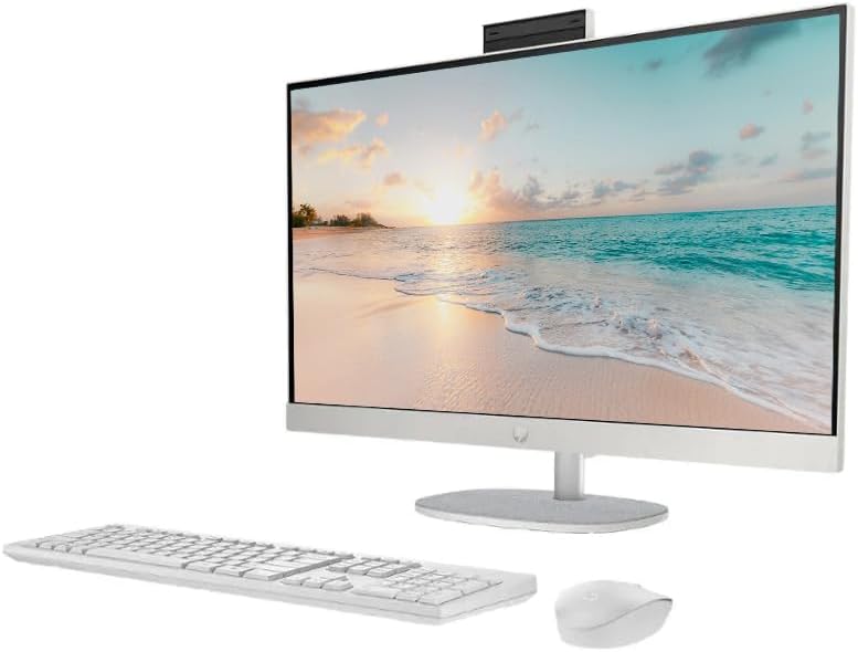 HP 27' FHD Touch-Screen All-in-One Computer, 12-Cores Intel Core Ultra 7, 32GB DDR5 RAM 1.5TB Storage (1TB SSD+512GB Docking Station Set), Windows 11, White