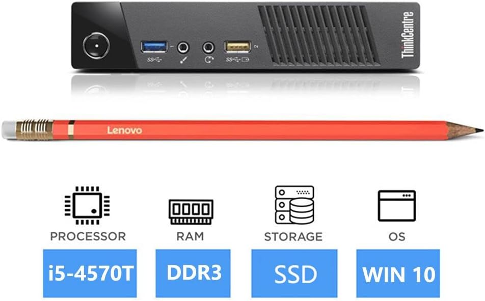 Lenovo ThinkCentre M73 Tiny Desktop Computer Mini PC, Intel Core i5-4570T up to 3.6GHz,16GB RAM,512GB SSD,WiFi Bluetooth,Wireless Keyboard and Mouse,Windows 10 Pro (Renewed)