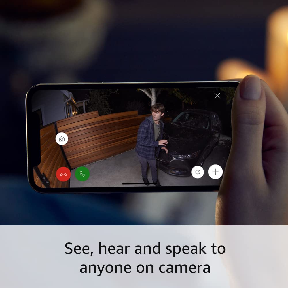 Ring Spotlight Cam Plus Battery, Black with All-new Ring Indoor Cam, Black