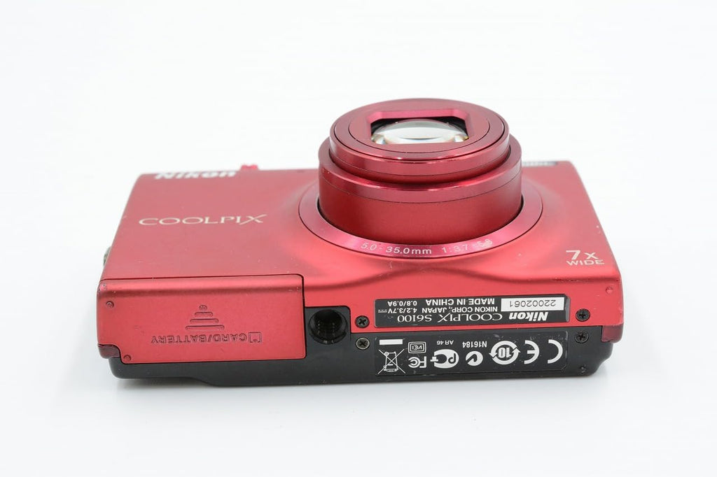 Nikon COOLPIX S6100 16 MP Digital Camera with 7x NIKKOR Wide-Angle Optical Zoom Lens and 3-Inch Touch-Panel LCD (Red)