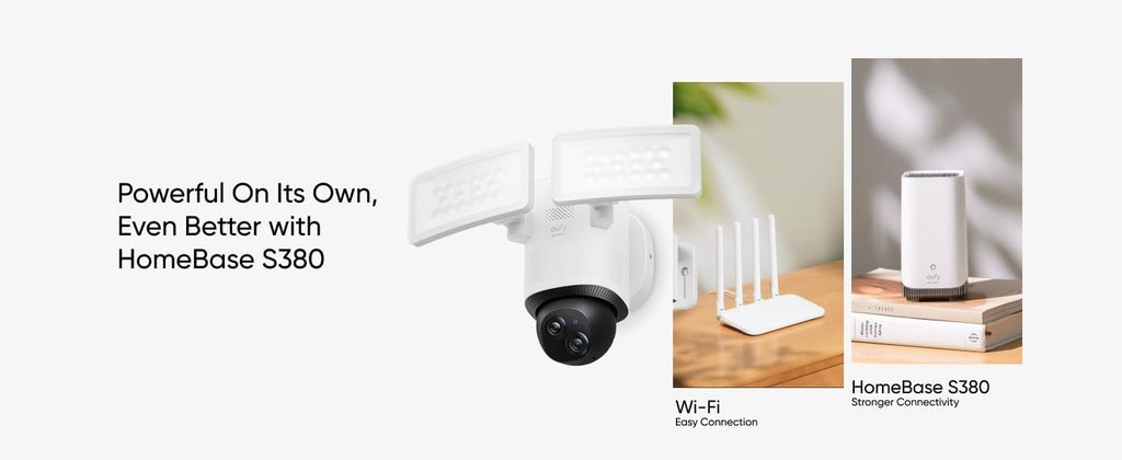 eufy Security Floodlight Wired Camera E340 2pack+Homebase3, Security Camera Outdoor, 355° Pan & Tilt, 24/7 Recording, 2000 LM, Motion Detection, Dual Cam, No Monthly Fee,Expandable Storage up to 16TB