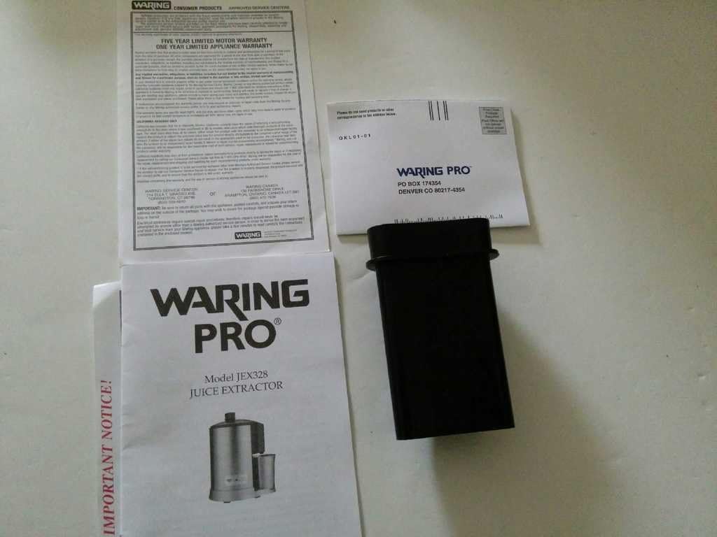 Waring Pro JEX328 Health Juice Extractor