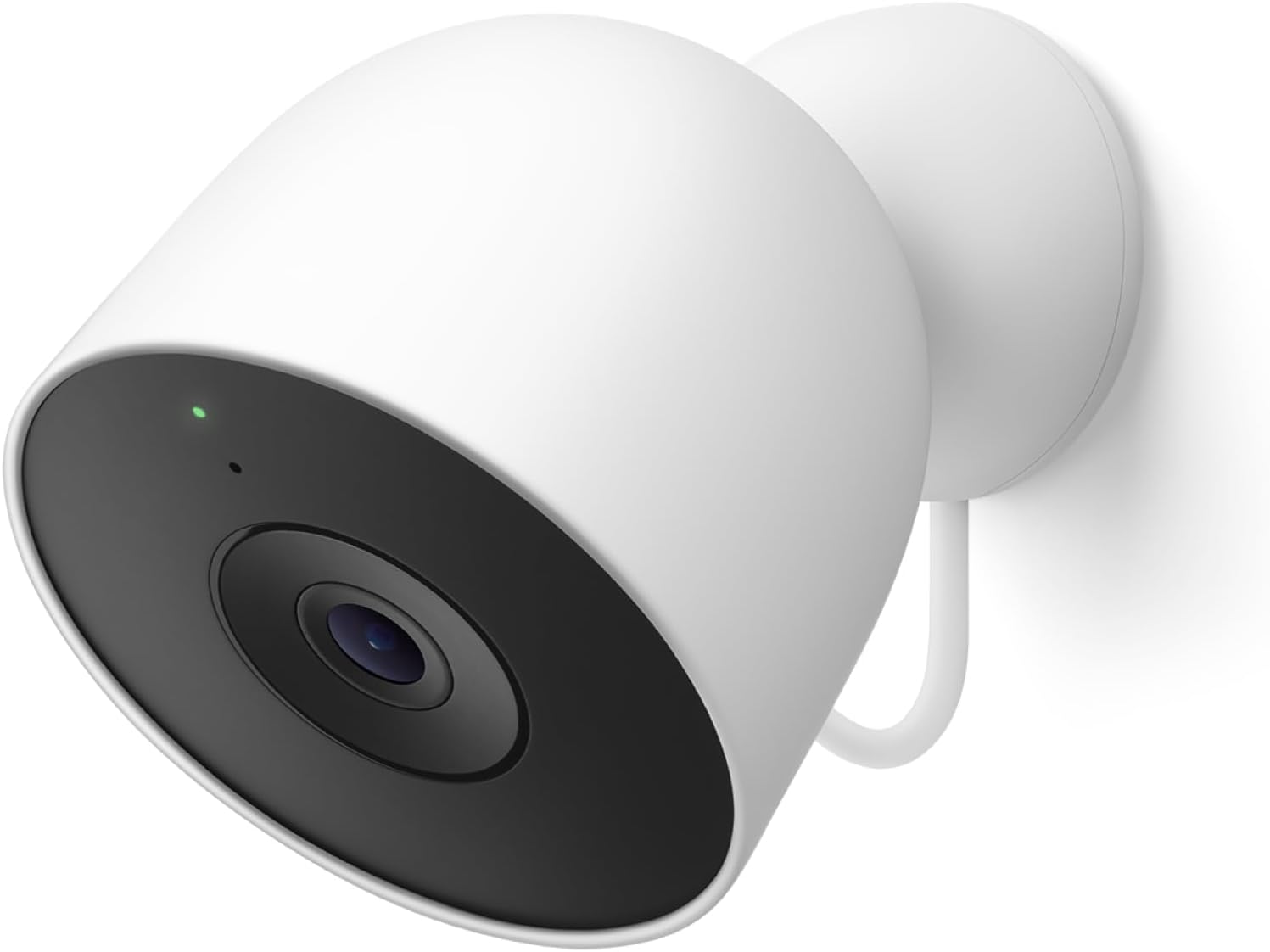 Google Nest Cam Outdoor (Wired, 2nd Gen) - Security Camera with 2K Video and Gemini, Night Vision, 2-Way Audio - Works with Google Home - 2025 Model - Snow