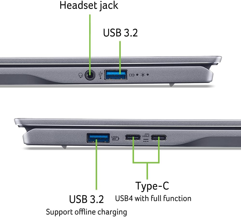 acer Swift 14 AI Copilot+ PC | 14.5' 2.5K 120Hz Display | Unlock AI Experiences | Snapdragon X Plus 10-Core Processor | 16GB LPDDR5X | 1TB Gen 4 SSD | Wi-Fi 7 | Windows 11 Home | SF14-11-X128