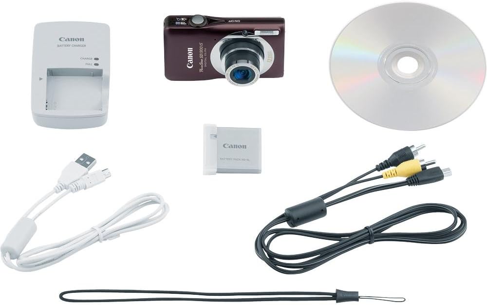 Canon PowerShot SD1300IS 12 MP Digital Camera with 4x Wide Angle Optical Image Stabilized Zoom and 2.7-Inch LCD (Brown)