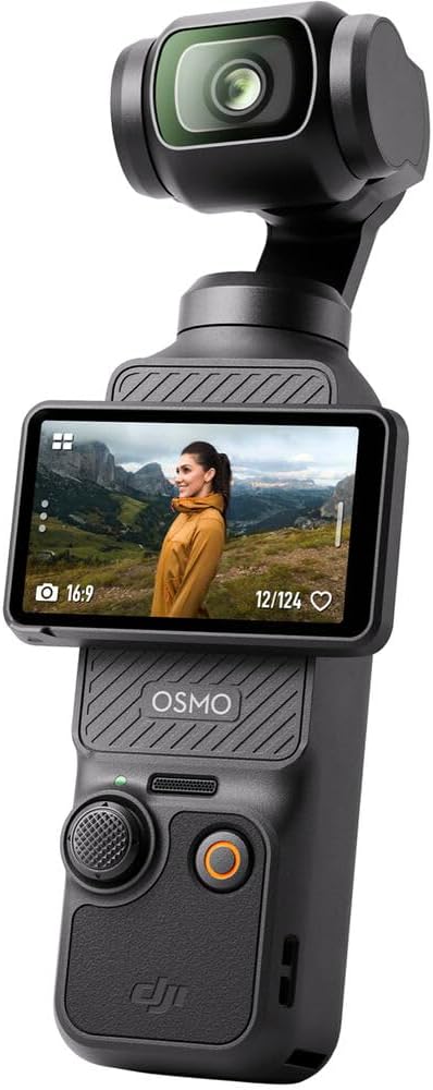 DJI Osmo Pocket 3 Creator Combo, 1'' CMOS, 4K Resolution/120fps Vlog Camera, 3-Axis Stabilization Bundle + Accessories Including 128GB Extreme Card, Editing Software Package, Starter Kit