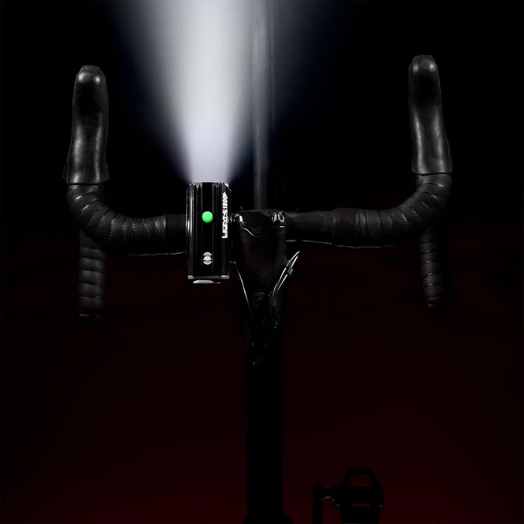 LEZYNE Super Drive Bicycle USB Rechargeable IPX7 White LED Front Light with Multiple Solid & Flash Modes | Integrated Silicone Rubber Strap Mount | Smart Connect