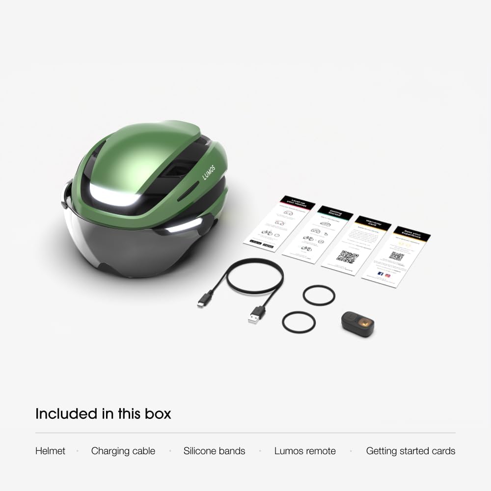 Lumos Ultra E-Bike Smart Helmet | NTA 8776 Certified | Front & Rear LED Lights | Retractable Face Shield | App Controlled | EBike, Scooter, Cycling, Bicycle | Adults, Men Women