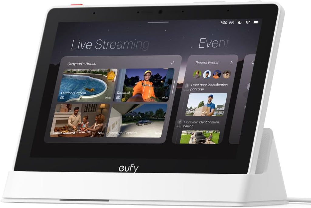 eufy Security eufy Smart Display E10, Smart Home Hub, 8' Control Panel, Compatible Devices, Four Views on One Screen, Instant Door Alerts, Daily Event Reports, One Tap Control