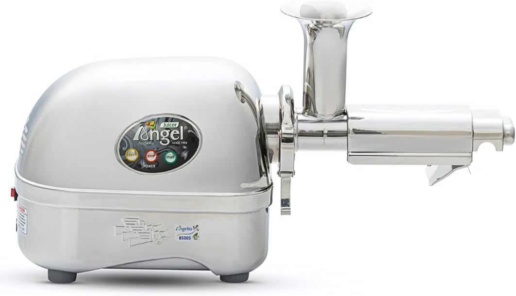 AG-8500 Stainless Steel Premium Cold Press Slow Juicing Machine, SUS-316 Surgical Grade, Anti-Jamming Auto-Reverse Function, 3HP, 82RPM
