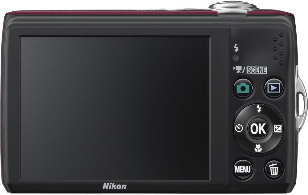 Nikon Coolpix L22 12.0MP Digital Camera with 3.6x Optical Zoom and 3.0-Inch LCD (Red-primary)