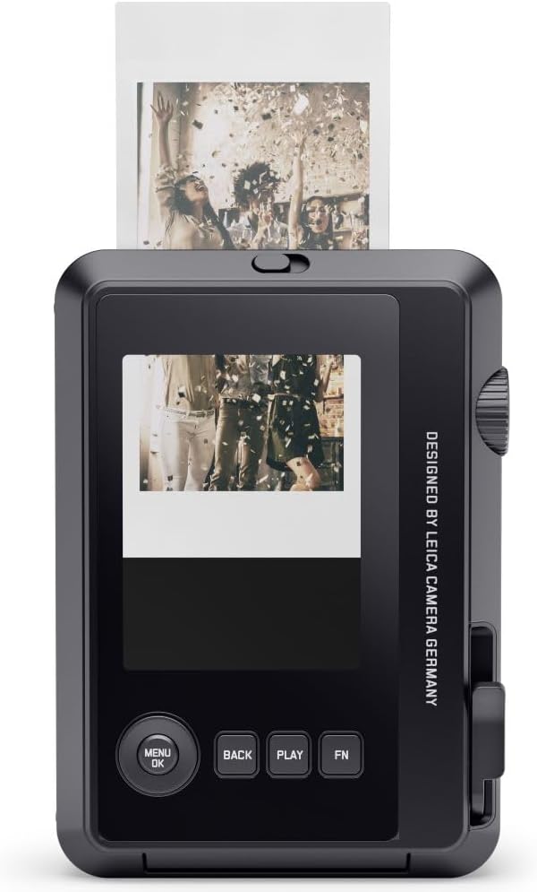 Leica Sofort 2 Digital and Instant Photo Camera with LCD Display, Two Shutter Releases, 10 Lens Effects, and Leica FOTOS App Support (Black)