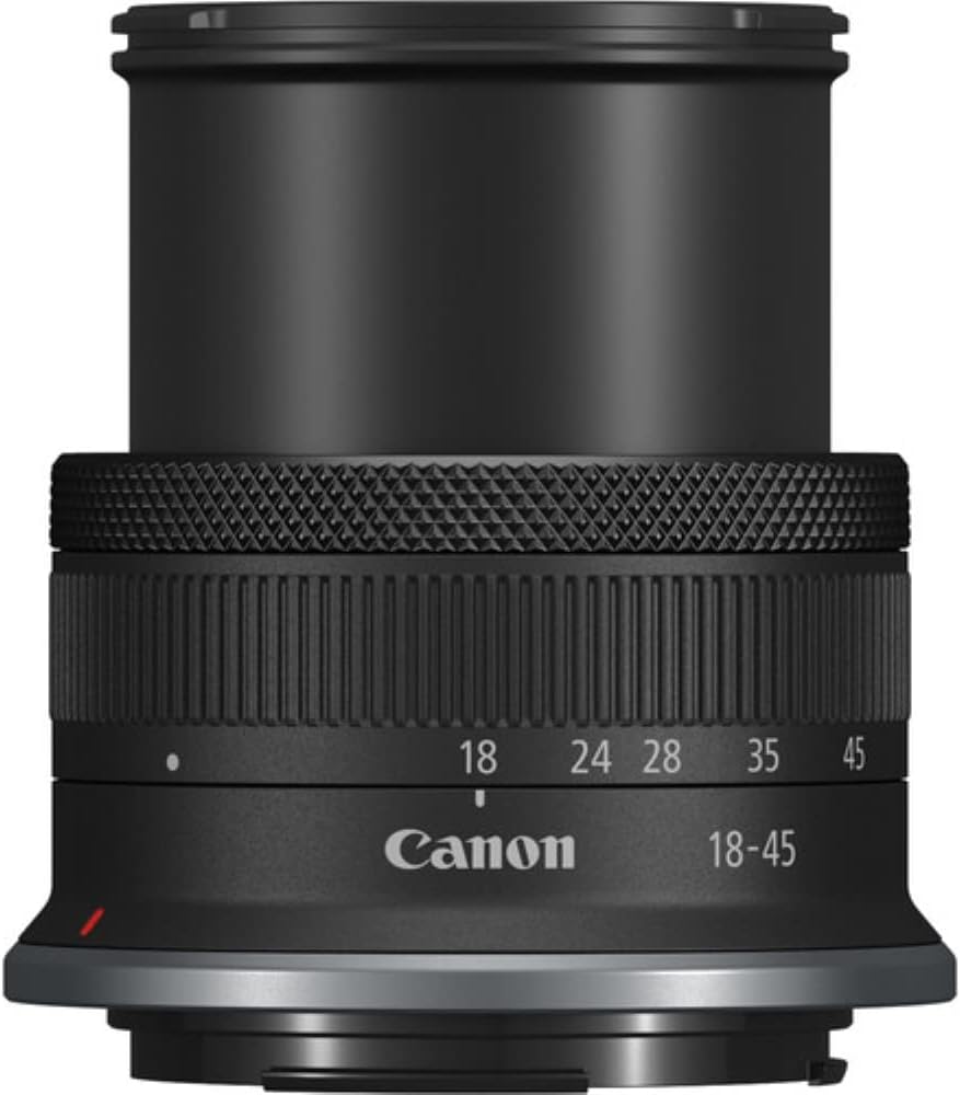Canon EOS R100 Mirrorless Camera with RF-S18-45mm F4.5-6.3 IS STM Lens Kit, 24.1 Megapixel CMOS (APS-C) Sensor, 4K Video, RF Mount | Black Bundled with 64GB Memory Card & Camera Shoulder Bag (3 Items)