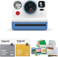 Polaroid Originals Now Viewfinder i-Type Instant Camera (Blue) Bundle with Color and B and W Instant Films and Reusable Vintage Photo Accessory Kit (4 Items)