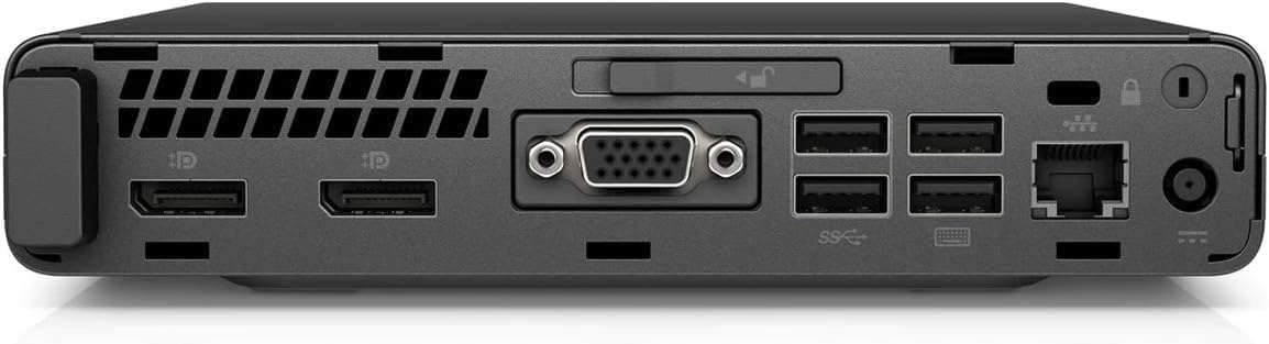 HP ProDesk 600 G4 Mini Desktop PC with 24' FHD Monitor and RGB Speakers PC Set, Intel Core i5-8500T, 8 GB RAM, 256 GB SSD, Keyboard & Mouse, Windows 11 Pro (Renewed)