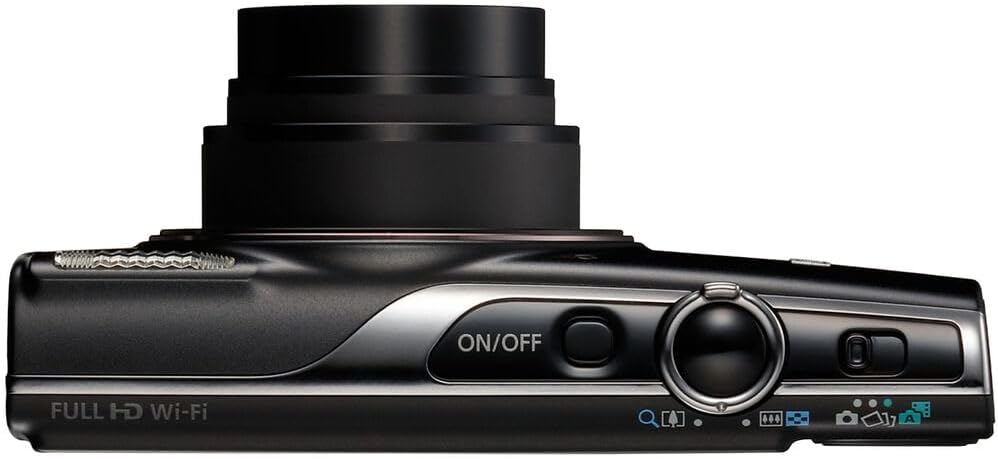 Canon PowerShot ELPH 360 HS A Digital Camera (Black) | 20.2MP CMOS Sensor, 12x Optical Zoom & Built-in Wi-Fi | Compact Point-and-Shoot for Travel, Family & Everyday Photography (7280C001) + 64GB Card