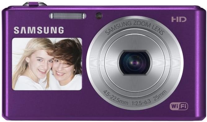Samsung DV150F 16.2MP Smart WiFi Digital Camera with 5x Optical Zoom and 2.7' front and 1.5' rear Dual LCD Screens (Purple) (OLD MODEL)