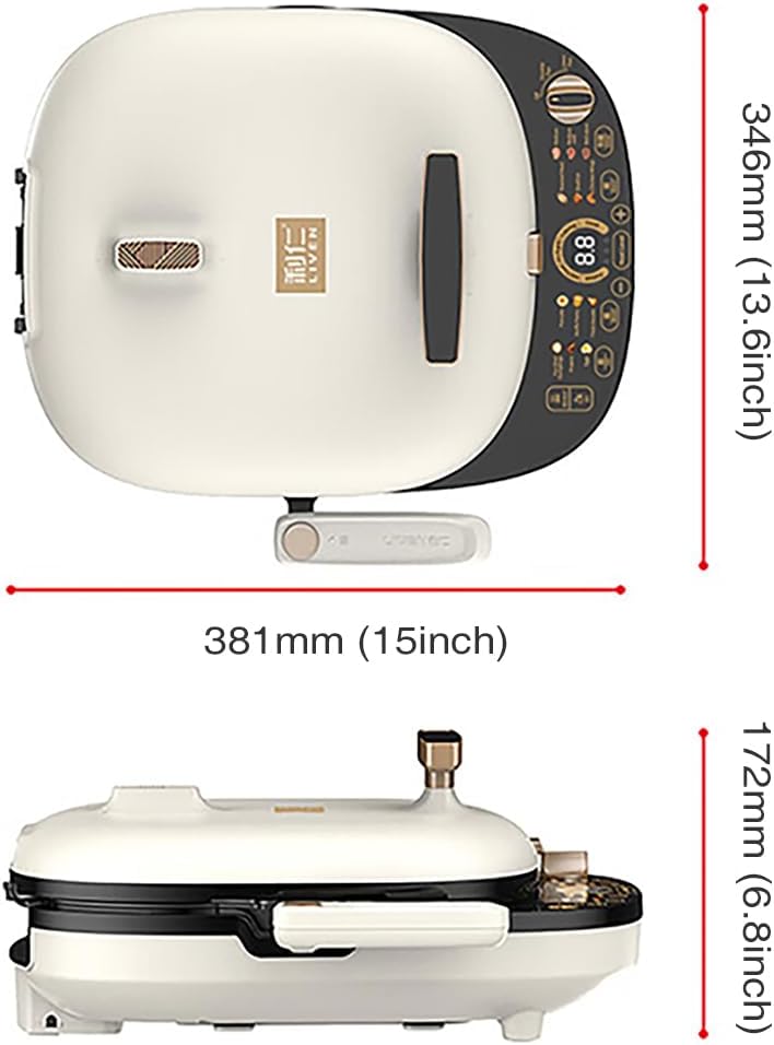 LIVEN Electric Baking Pan LR-D3027S, Removable Electric Griddle for BBQ, Bakery, Steak, Egg Pancake, 1500W