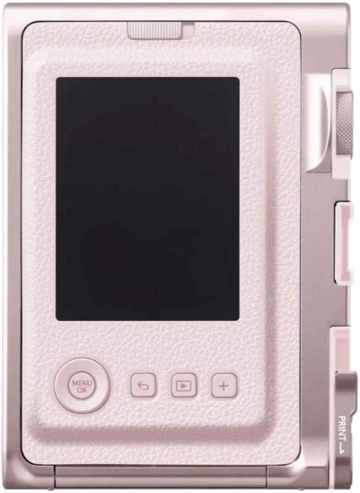 FUJIFILM INSTAX MINI EVO Hybrid Instant Camera | Gentle Rose Bundle with Instax Mini Film | 20 Exposures + 64GB Micro SD Card + Mini Album, Borders, Stickers & Clips + Cleaning Cloth (5 Items)