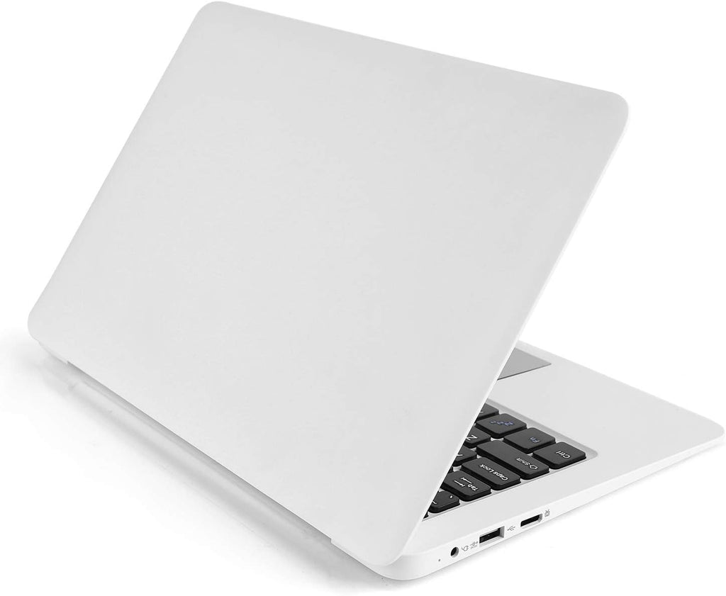 Windows 10 Computer Laptop Mini 10 Inch 32GB Ultra Thin and Light Netbook Quad Core CPU PC HDMI WiFi USB YouTube (White)