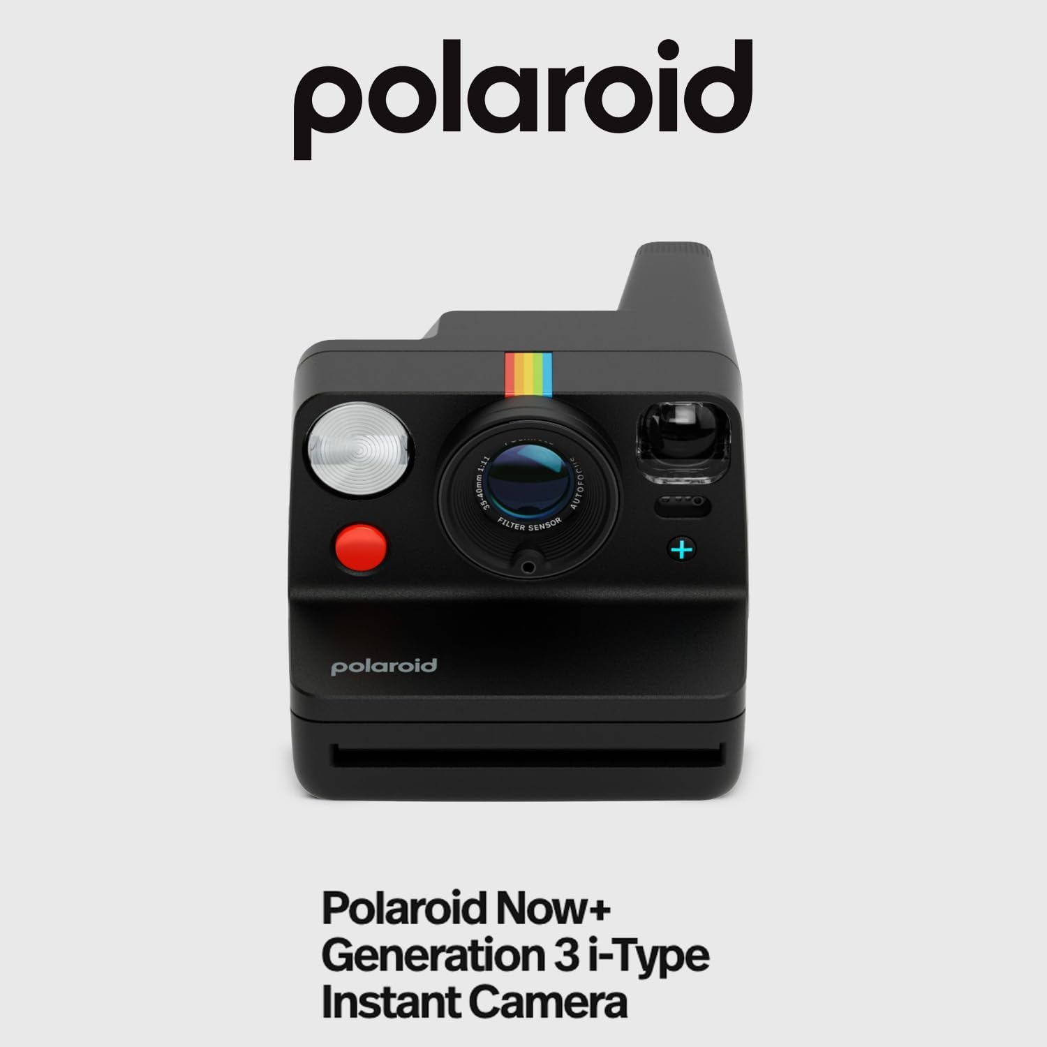 Polaroid Now Generation 3 Instant Camera with Built-in Tripod Mount and Two-Lens Autofocus System (Black) Bundle with Film Kit and B and W Film for i-Type Cameras (3 Items)