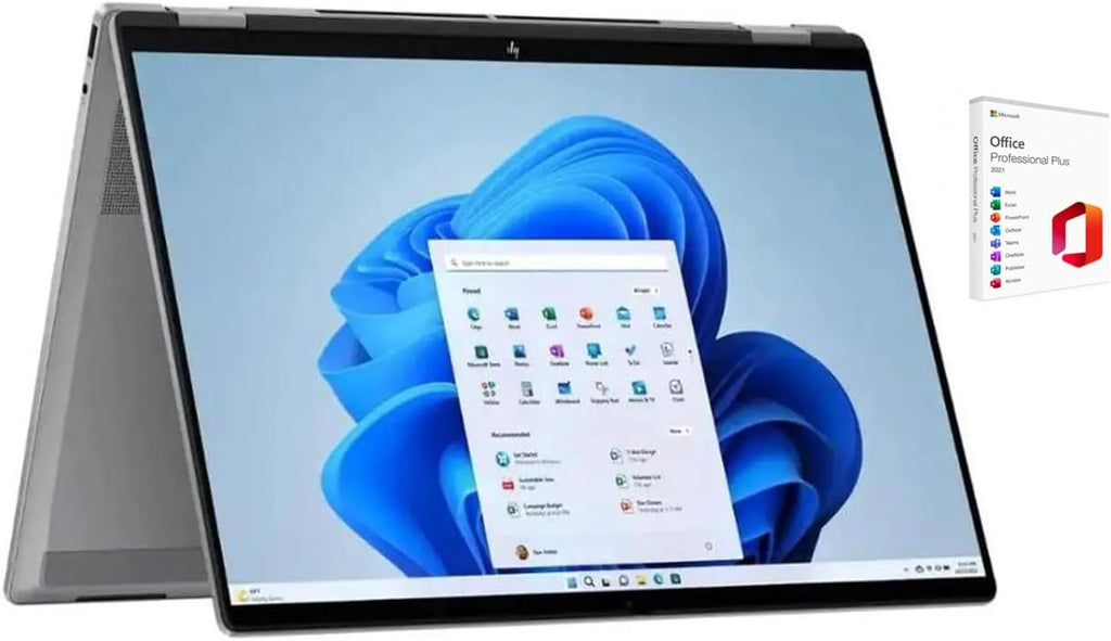 HP OmniBook X Flip 2-in-1 16' WUXGA Touchscreen Laptop | AMD Ryzen 5 220 |AMD Radeon 740M| Copilot |Backlit| 8GB RAM DDR5 | 512GB SSD |Meteor Silver |Windows 11 Pro |