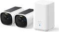 eufy Security eufyCam E40 2-Cam Kit, Solar Security Camera, 2K MaxColor Night Vision with Integrated Solar Panel, Built-in 16GB Local Storage, No Monthly Fee, Easy Set-up, IP66