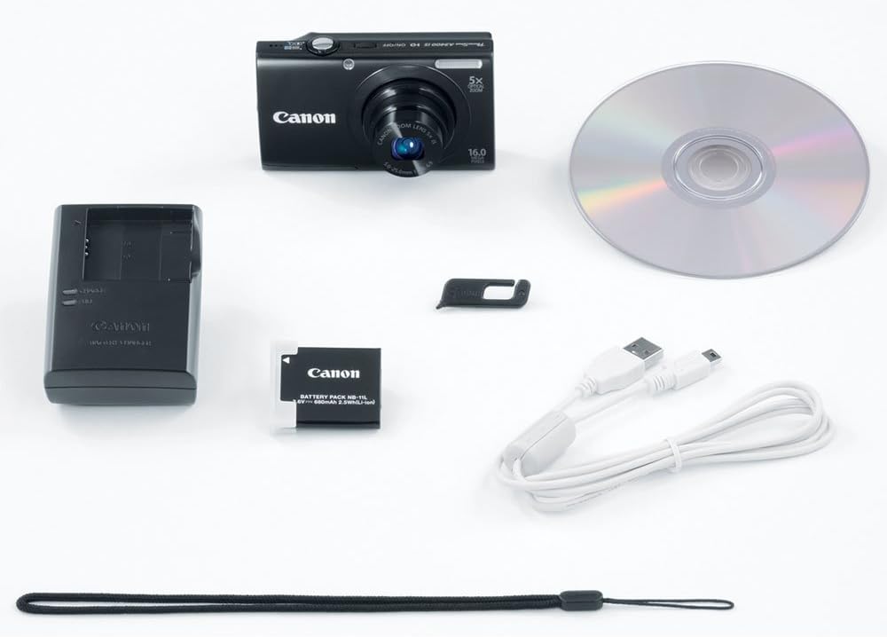 Canon PowerShot A3400 IS 16.0 MP Digital Camera with 5x Optical Image Stabilized Zoom 28mm Wide-Angle Lens with 720p HD Video Recording and 3.0-Inch Touch Panel LCD (Black)