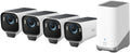 eufy Security eufyCam S3 Pro 4-Cam Kit, Solar Camera Outdoor Wireless, MaxColor Night Vision, 4K Security Camera with Solar Panel, Face Recognition, No Monthly Fee, Built-in Local Storage (Up to 16TB)