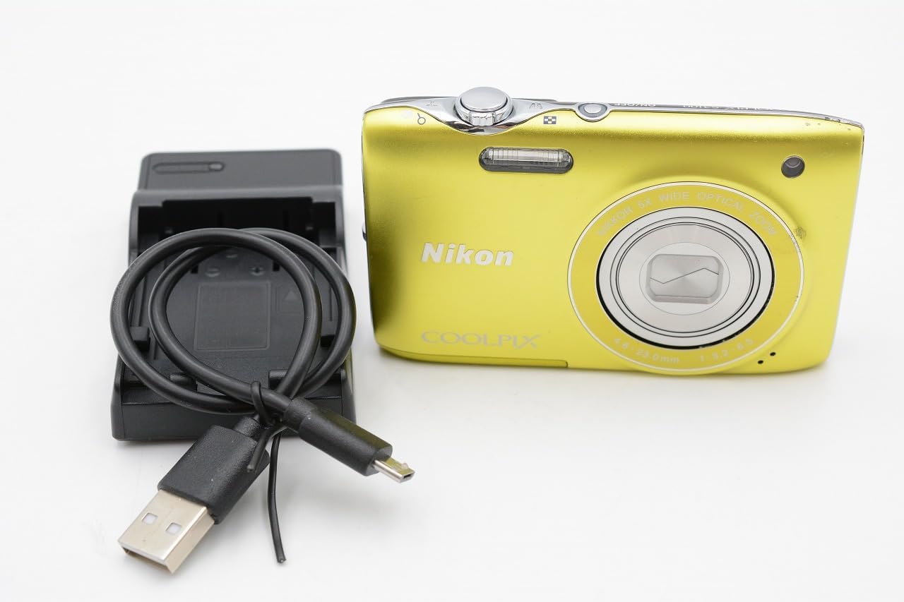 Nikon COOLPIX S3100 14 MP Digital Camera with 5x NIKKOR Wide-Angle Optical Zoom Lens and 2.7-Inch LCD (Yellow)