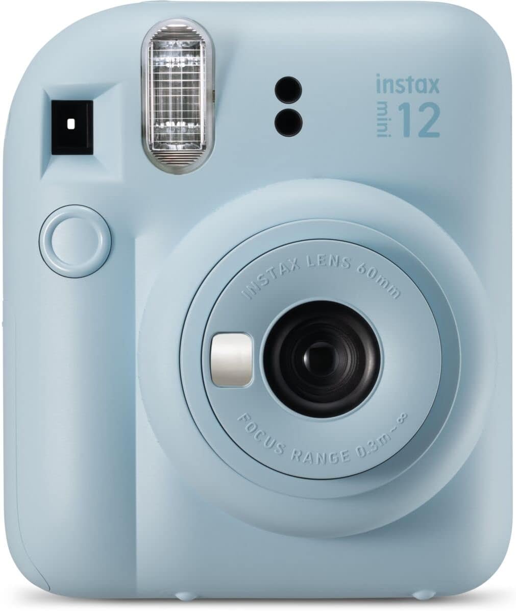 Fujifilm Instax Mini 12 Instant Film Camera Bundle with Accessories (Pastel Blue)