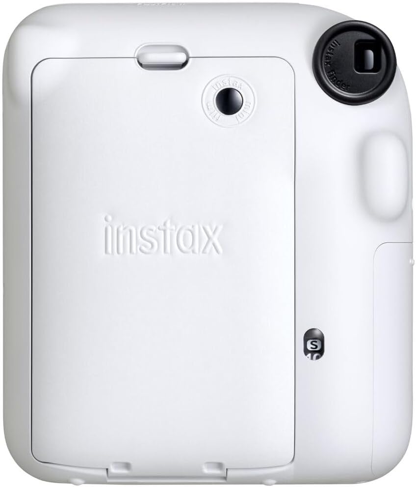 Fujifilm Instax Mini 12 Instant Camera Clay White Bundle with Fuji Instax Mini Film Value Pack (20 Sheets) + Protective Carrying Case + Photo Album + Microfiber Cleaning Cloth