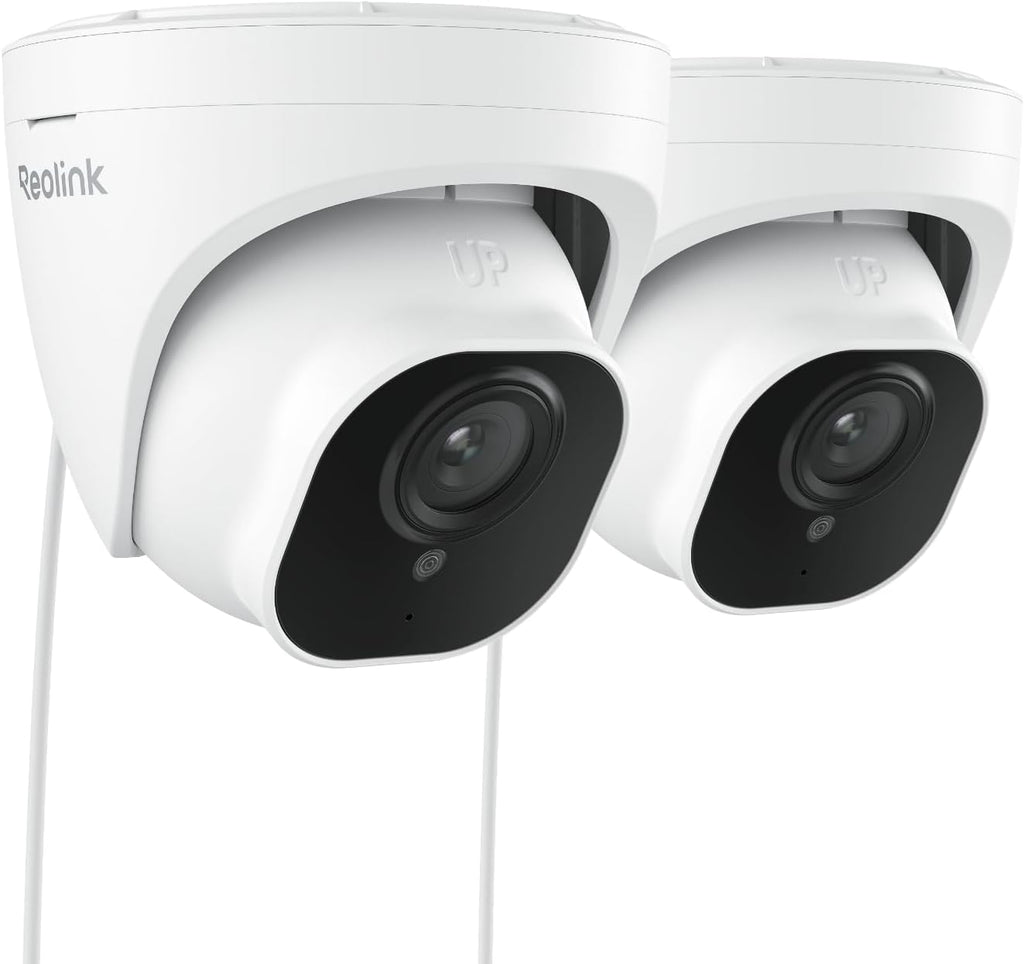 REOLINK 5MP PoE Security Camera, Surveillance Outdoor Indoor for home, Person/Vehicle/Pet Detection, Time-Lapse, Work with Smart Home, 100ft IR Night Vision, Support 512GB SD Card, RLC-520A(Pack of 2)
