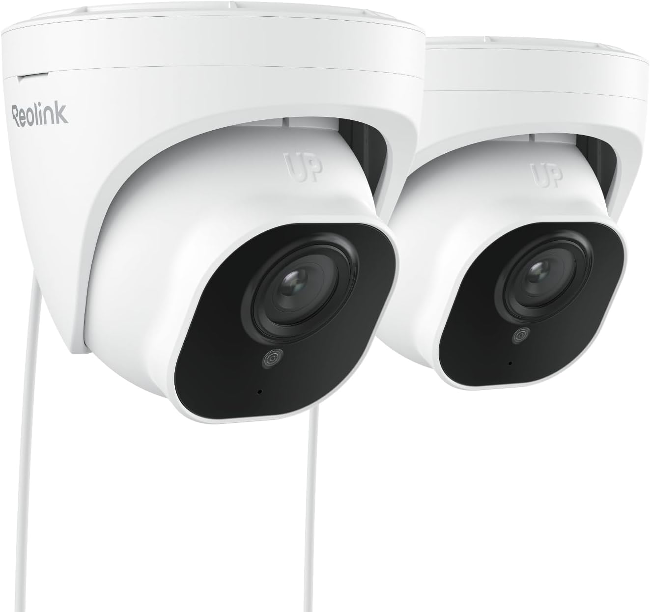 REOLINK 5MP PoE Security Camera, Surveillance Outdoor Indoor for home, Person/Vehicle/Pet Detection, Time-Lapse, Work with Smart Home, 100ft IR Night Vision, Support 512GB SD Card, RLC-520A(Pack of 2)