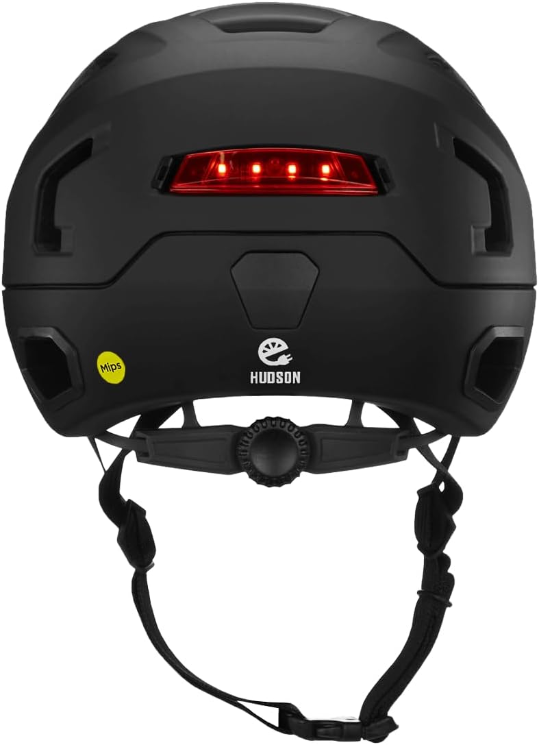 Bern Hudson MIPS Adult Bike Helmet with Rotational Impact Safety, up to 27 MPH│Adjustable│Safety Light Included│For Bikes, E Scooters, E Bikes +│Fully Certified